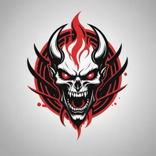 Prompt: Bdacid, demonic wavs, logo design 