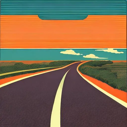 Prompt: retro road