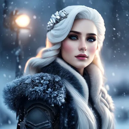 Prompt: create beautiful fictional female winter princes soldier during night, extremely, detailed environment, detailed background, intricate, detailed skin, natural colors , professionally color graded, photorealism, 8k, moody lighting


