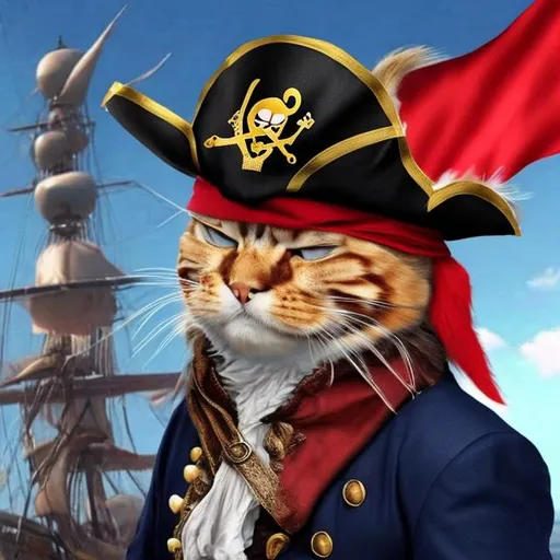 Prompt: actual photo of pirate cat donald trump, surprise me