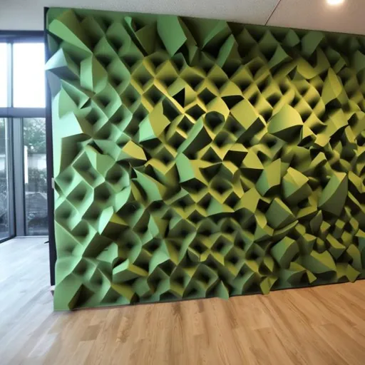 Prompt: Make a real wall designed by thermowall and green wall