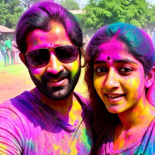 Holi Festival of Colours. Portrait of Happy Indian Girl in Holi Color Stock  Photo - Image of multicolored, celebrating: 178995622
