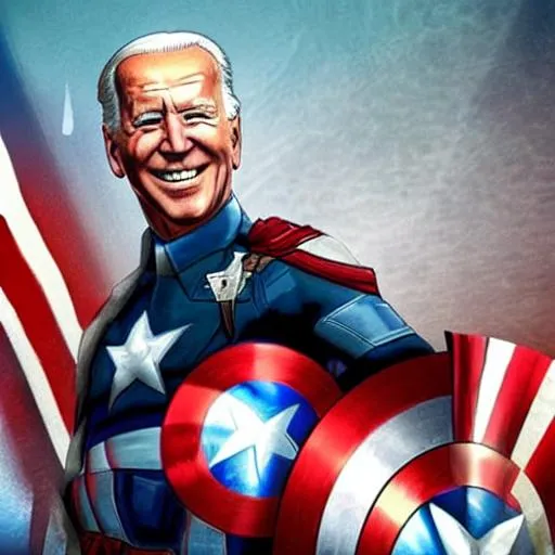 Prompt: Joe Biden as a Captain America