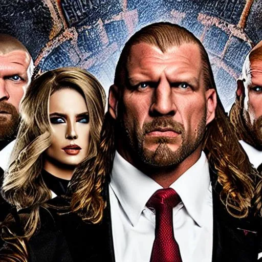 Prompt: highly detailed promo image of Triple H