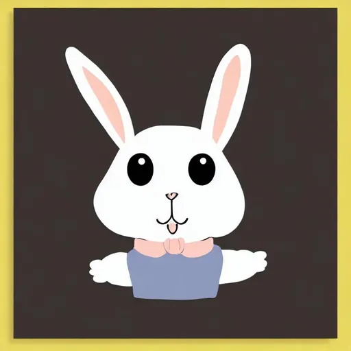 Prompt: White cute bunny