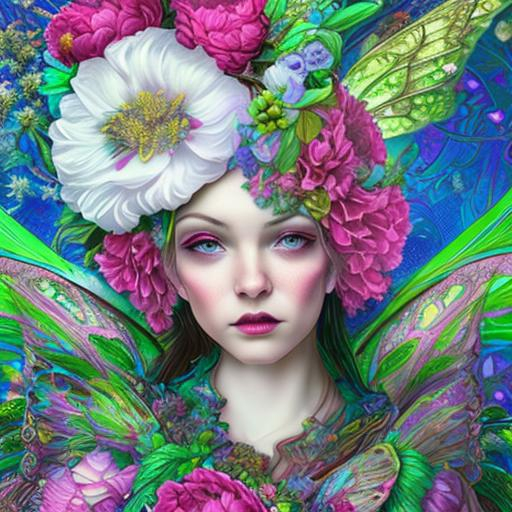 peony fairies, color, flowers, hyper ornate, intrica... | OpenArt