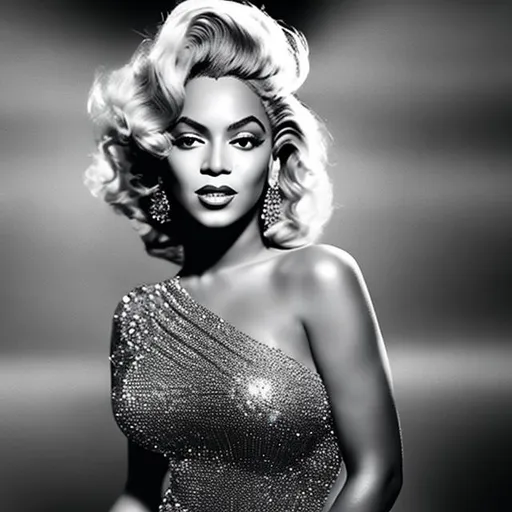 Prompt: Beyoncé  as Marilyn Monroe