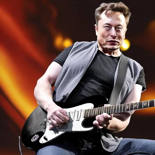 Prompt: elon musk playing guitar 