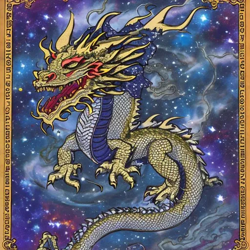 Prompt: Dragon with cosmic energy
