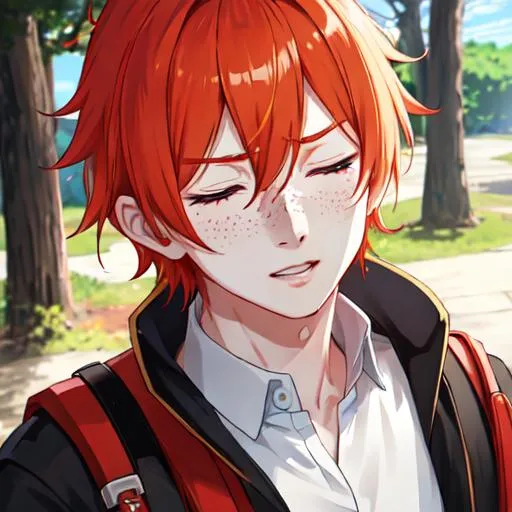 Erikku male adult (short ginger hair, freckles, eyes...