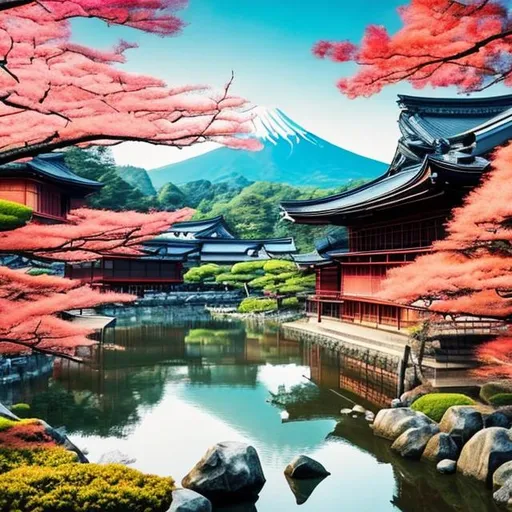 Prompt: high quality, traditional japanese style, beautiful nature
