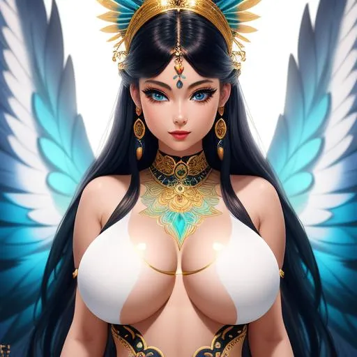 Prompt: cute skandanavian girl, intricate body painting, large bust, supple_breasts, smooth soft skin, soft lighting, beautiful detailed eyes, rounded hips, perfect body, beautiful intricate colored hair, symmetrical, full body, perfect composition, hyperrealistic, super detailed, 8k, high quality, trending art, trending on artstation, sharp focus, studio photo, intricate details, highly detailed, by makoto shinkai, stanley artgerm lau, wlop, rossdraws, concept art, digital painting