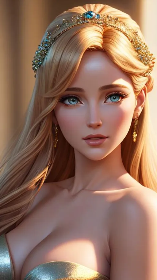 Prompt: Subject: Portrait of Aphrodite
Medium: CGI animation
Style: Realistic
Artist: Blend of Pixar and Industrial Light & Magic (ILM)
Website: Artstation
Resolution: High-definition and photorealistic details
Additional Details: Lifelike depiction capturing Aphrodite's beauty and elegance in a three-dimensional animated form
Color: Natural and vibrant tones with a touch of subtle translucency
Lighting: Dynamic and cinematic lighting, emphasizing the contours and features of Aphrodite's face