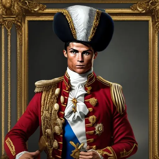 Prompt: Cristiano Ronaldo as Napoleon Bonaparte 