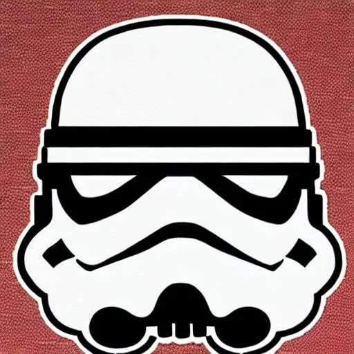Prompt: Storm trooper with a supreme logo on its head