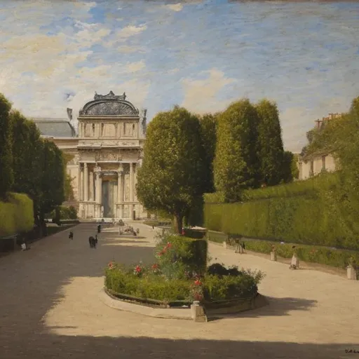 Prompt: French museum landscape 