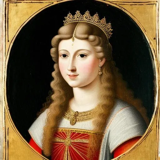 Prompt: portrait of a 10th-century French light-haired princess