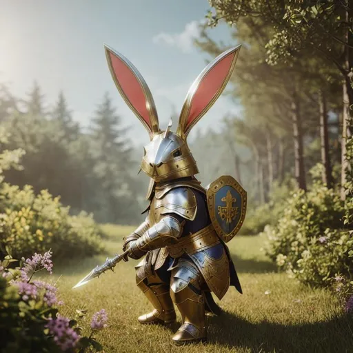 Prompt: paladin rabbit in leather armor wielding a rapier and shield highly detailed, fine complex micro-details, 8k, volumetric lightning, ethereal light, extremely detailed, octane rendering, hyperrealistic, unreal engine