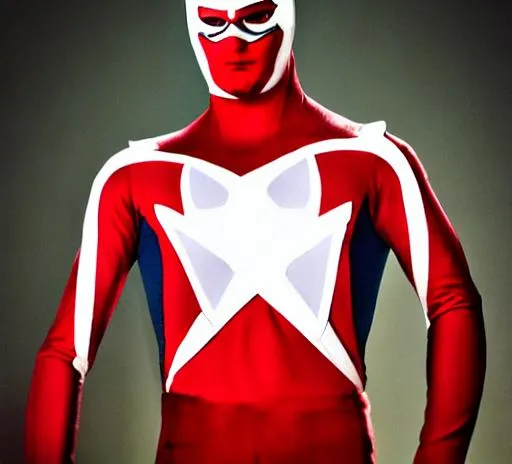 Prompt: Polish superhero in red and white 