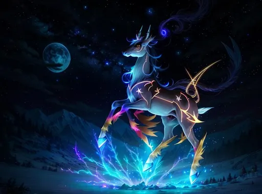 Prompt: Arceus V Star Pokémon, stunning, epic pose, Arceus full form,
 {{{{highest quality concept art masterpiece in the style of Kayawoo }}}, night setting,  digital drawing oil painting, 128k UHD HDR, Holographic background, stars in the sky, hyperrealistic intricate, arms folded looking epic, graphic comic (HDR, UHD, 64k, best quality, RAW photograph, best quality, cute, masterpiece:1.5,Ultra realistic high definition .  {{{{highest quality concept art masterpiece}}}} digital drawing oil painting, 128k UHD HDR, hyperrealistic intricate. Unreal engine 5