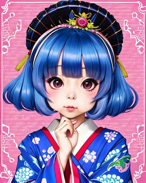 cute anime))), sticker of ultra detailed portrait... | OpenArt