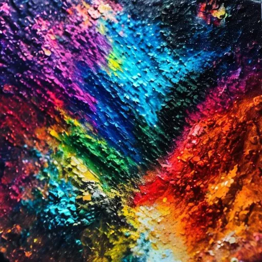 Prompt: ( Realistic photo, professional photo, oil painting) amazing colorful universe corrupt