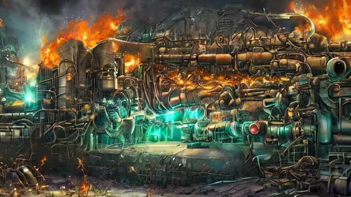 Prompt: extremely realistic, hyperdetailed, cyborg factory, machines building machines, organic, hazardous chemicals, fire, electrical sparks, high definition, ultra realistic,8K, digital art, green