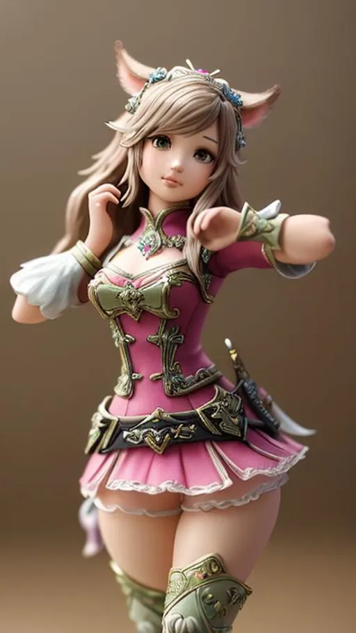 Prompt: Please take tilt-shift technique high quality photo of POKIMANE as a female Final fantasy Xiv miniature lead model. Painted in bright Authentic colours very highly detailed perfect form intricately painted.intricate exquisite faces high quality specular lights With macro, dslr, realistic photo, high quality, very close, supermacro, best quality,, in perfect studio lighting, supermacro objective, with , best contrast, best lights,