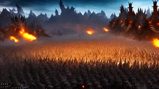 Prompt: Insanely Detailed Horde of angry Orcs, Desert landscape, Tribe of the Black Suns, Pathfinder, Insanely Detailed, Hyper Detailed, Intricately detailed, Dungeons & Dragons, Fantasy, Wicked Blades, Angry, Tribal, Assorted Weapons, volumetric lighting, 8K resolution, intricate