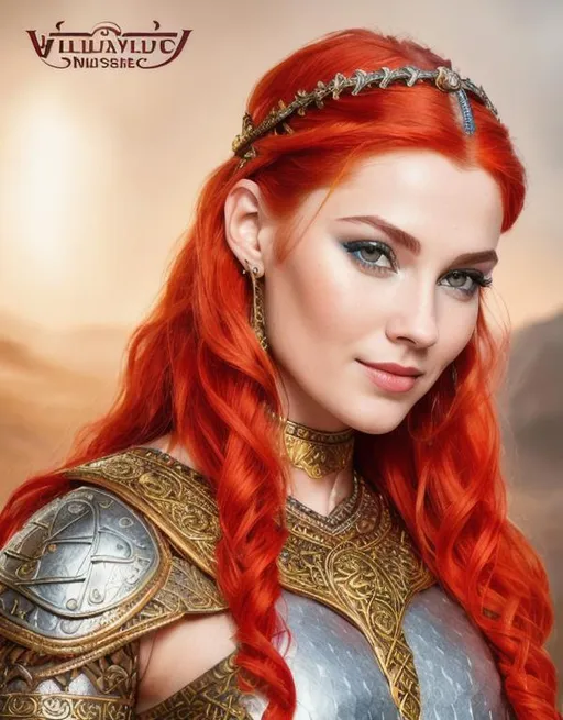 Prompt: highest quality stylized viking woman masterpiece, red hair, award-winning 3d oil painting art, perfect anatomy in perfect composition, long shot, hyper-realistic photography, intricate, 64k, UHD, HDR, (intricate eyes), extraordinary lips, subtle smile, gorgeous eyelashes, highly detailed face, hyper-realistic facial features, cinematic 3d volumetric, dramatic lighting with backlit backlight, by Julia Razumova