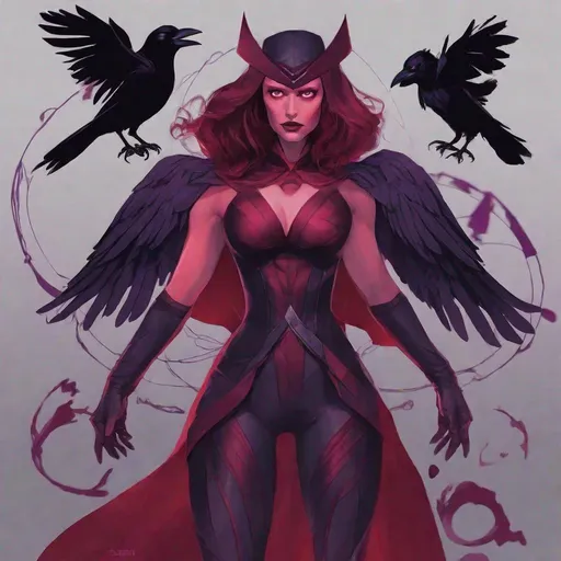 Prompt: Raven and  Scarlet witch combined 