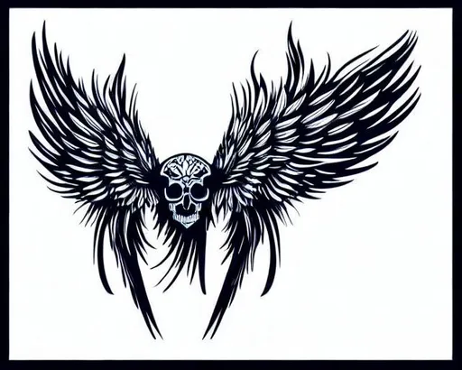 Premium Vector | Vector angel wings vintage tattoo tribal