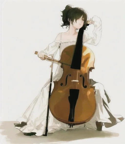Cello Anime girl Animated Picture Codes and Downloads #79499526,335640365 |  Blingee.com