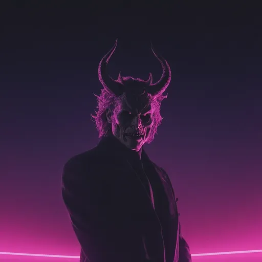 Prompt: demon, hell, demonic, gothic, vaporwave, retro, neon, aesthetic, liminal, high quality, high definition, beautiful, dramatic lighting