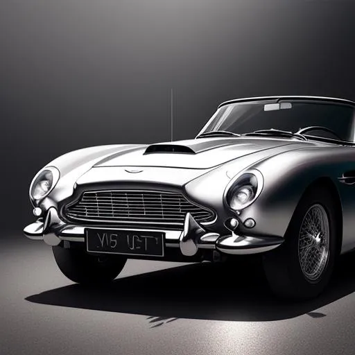 Prompt: Aston Martin db6 silver metallic convertible, captured in a detailed 8k resolution render with dynamic lighting and intricate details. Created by renowned artists Greg Rutkowski, Artgerm, and WLOP, the artwork features triadic colors and was made using Unreal Engine 5. It is currently trending on Artstation as a hyperdetailed and intricately detailed splash art.