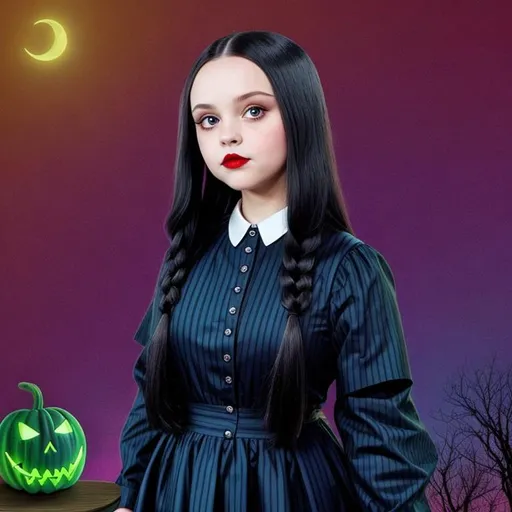 Prompt:  wednesday addams
spooky bbw