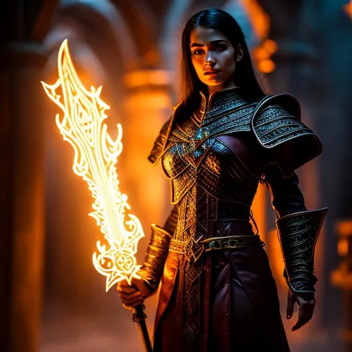 Prompt: Create a photograph of a Mage from the Dungeons and Dragon game, leather armor,  extremely detailed environment, detailed background, intricate, detailed skin, natural colors , professionally color graded, photo realism, 8k, moody lighting, david tenant