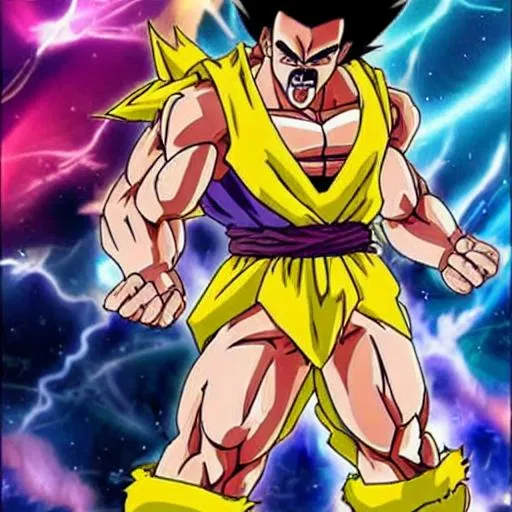 Prompt: super saiyan hercule
