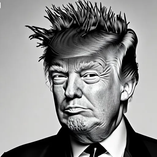 Prompt: Trump with a mowhawk singing punk rock songs 
