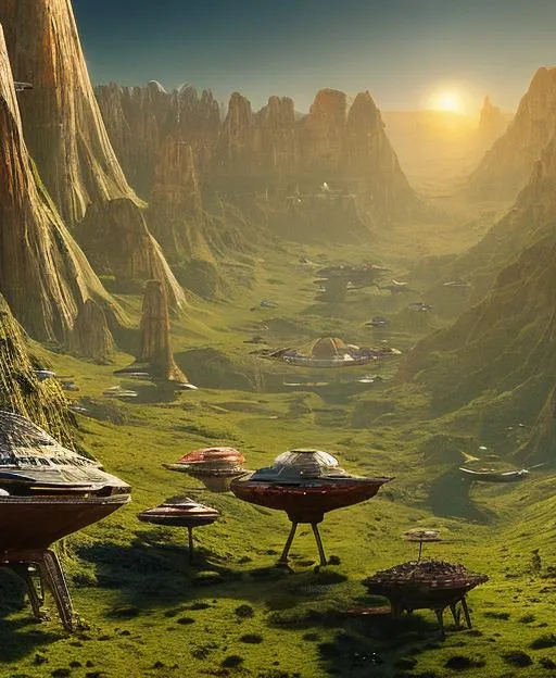 A variety of Star Wars aliens exploring a world who... OpenArt