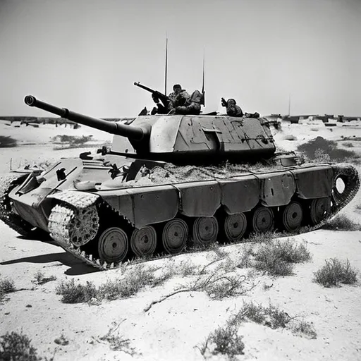 Prompt: Pnnzer IV Tank Battle of Tunisia 1943