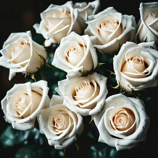 Prompt: white roses