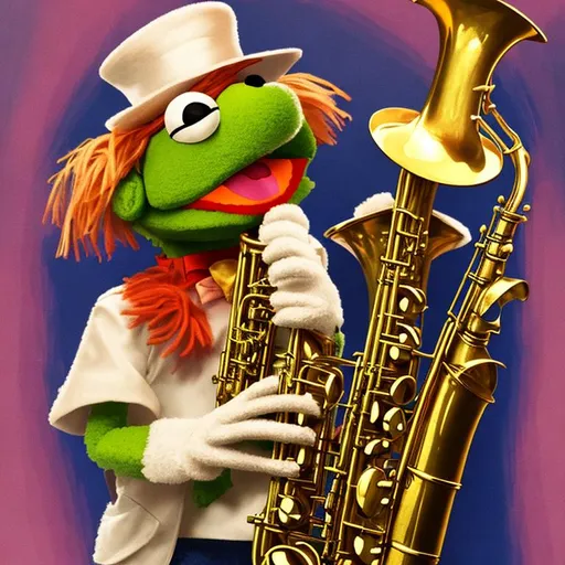 Prompt: jazz saxophone muppet