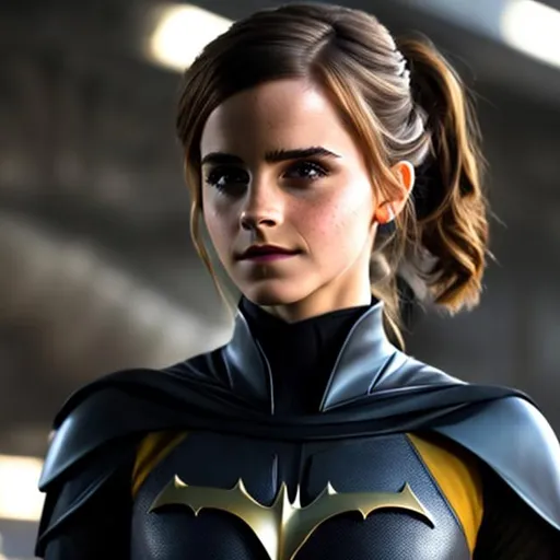 Prompt: emma watson as batman