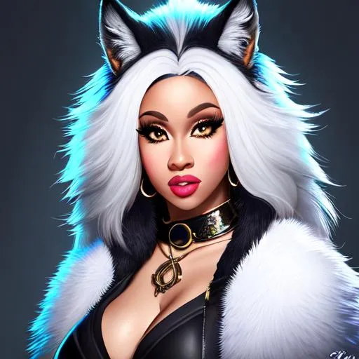 Cardi. B As A Wolf Girl, Hyper Realistic | OpenArt