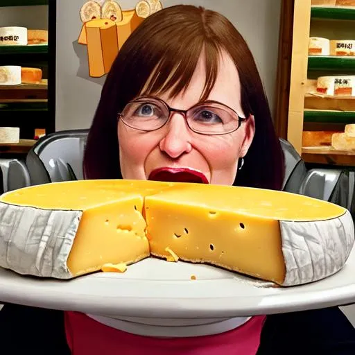 Prompt: ur mom eating cheese
