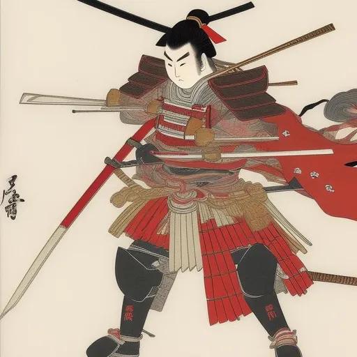 Prompt: A samurai named Shimazu yoshihira