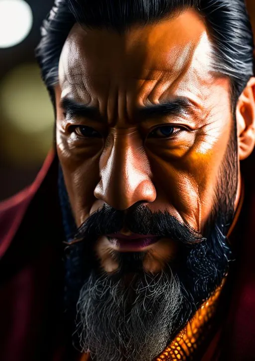Prompt: High-resolution hyperrealistic photo of marvel's mandarin merged with saul Garbha-Hsien, photorealistic, highly detailed, uhd, hdr, 64k