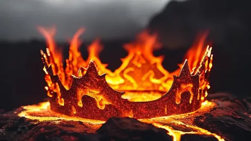 Prompt: A crown that can control flames and lava