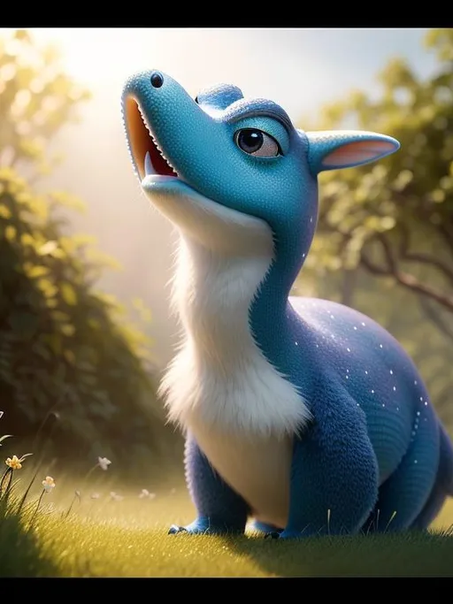 Prompt: Disney Pixar, exquisite new character, cute loch Ness monster, highly detailed, fluffy, intricate details, beautiful big eyes, maximum cuteness, lovely, adorable, beautiful, flawless, masterpiece, soft dramatic moody lighting, radiant love aura, ultra high quality octane render, hypermaximalist, trending on artstation, Anna Dittmann, Tom Blackwell